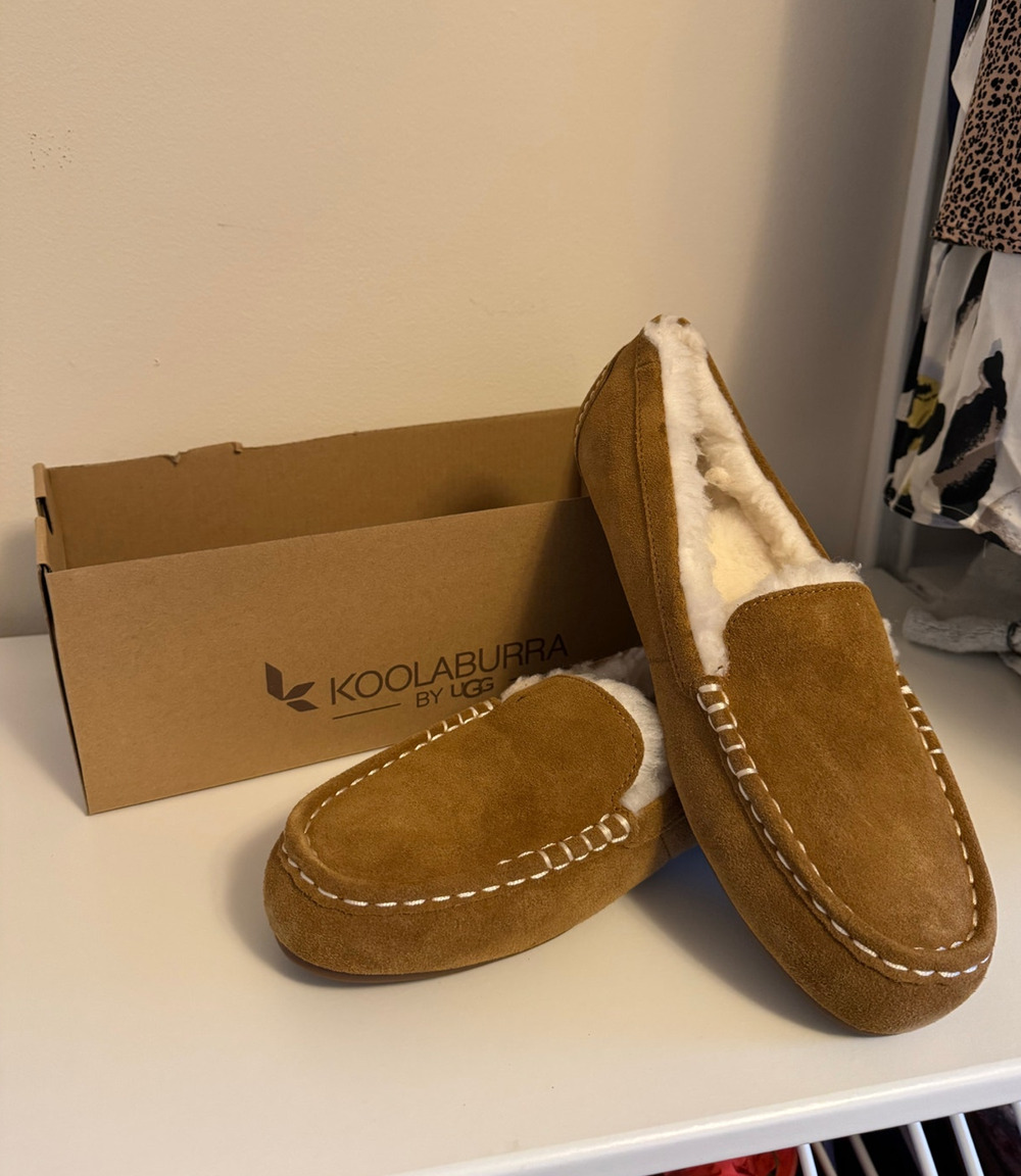 Koolaburra by UGG Women's Lezly Slipper Suede Chestnut Size 12